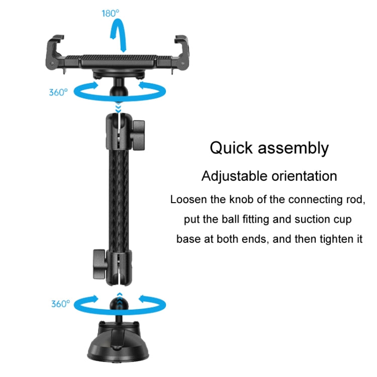 Car Phone Mount Extension Arm Double Jointed Swivel Adjustment Carbon Fiber Bracket Connecting Rod, Model: 170mm For 25.4mm Ball Head - Car Holders by buy2fix | Online Shopping UK | buy2fix