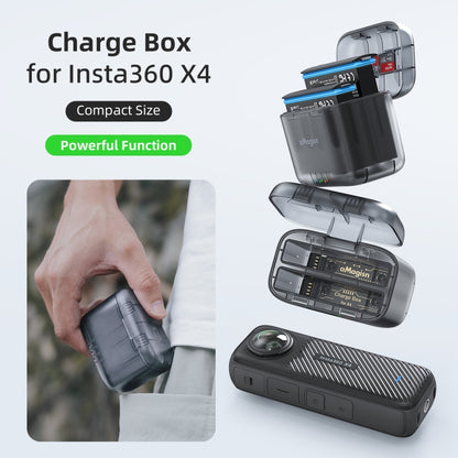 For Insta360 X4 AMagisn Dual Battery Charging Box Transparent Battery Storage Compartment - Others by aMagisn | Online Shopping UK | buy2fix