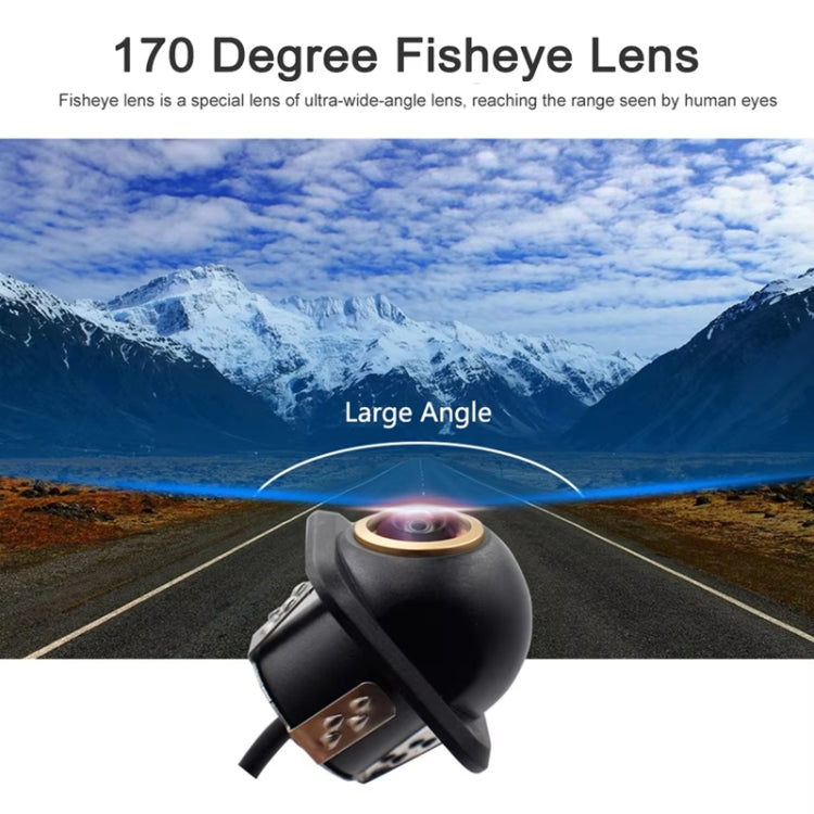 Car Universal HD Night Vision Rear View Reversing Three-Control Fisheye Camera, Style: AHD720P Panoramic - Rear View Cameras by buy2fix | Online Shopping UK | buy2fix