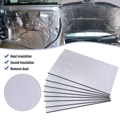 250x180x10mm Car Thick Aluminum Foil Hood Heat And Sound Insulation Pad - Sound & Heat Insulation Cotton by buy2fix | Online Shopping UK | buy2fix