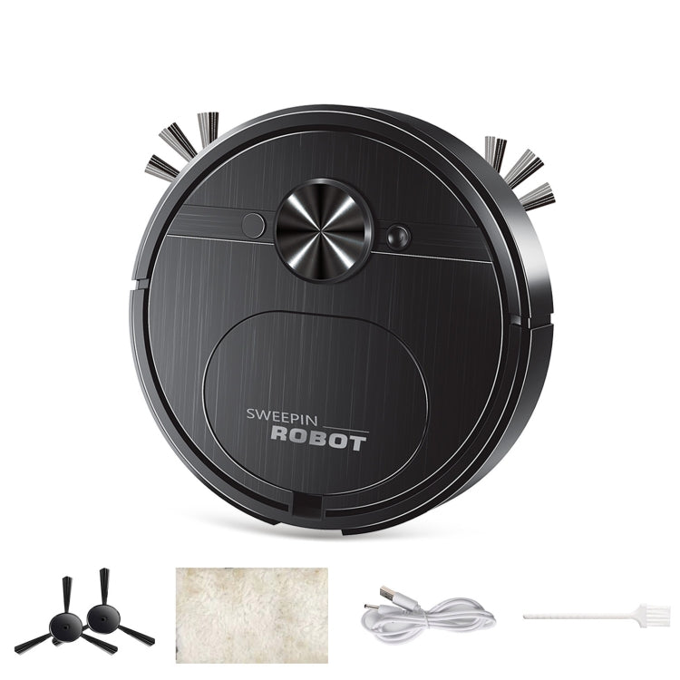 Automatic Smart Sweeping Robot Rechargeable Home 3 In 1 Floor Cleaner(Black) - Robot Vacuum Cleaner by buy2fix | Online Shopping UK | buy2fix