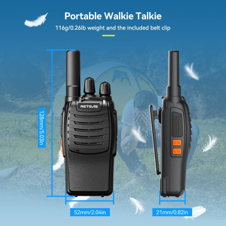 RETEVIS H777 16 Channels Compact Portable Handheld Walkie Talkie With Charging Base, Style: PMR - Handheld Walkie Talkie by RETEVIS | Online Shopping UK | buy2fix