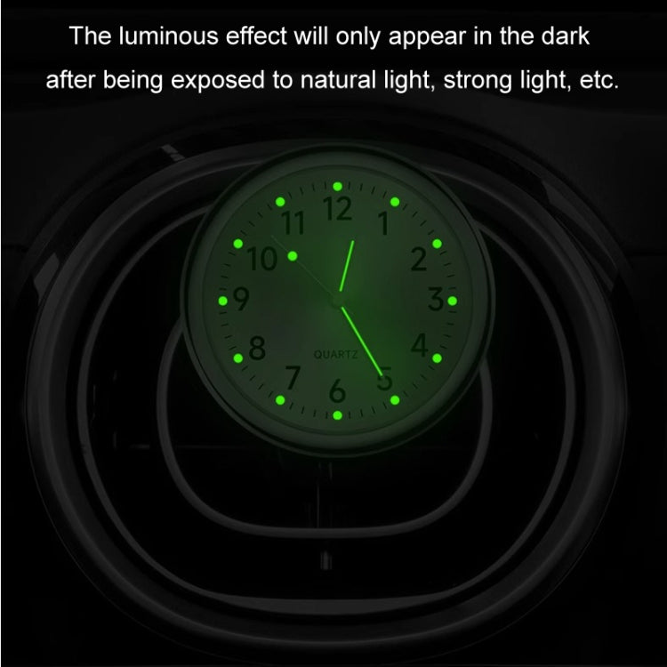 Car Digital Electronic Quartz Luminous Clock, Color: Black+Air Outlet Clip - Clocks & Car Meters by buy2fix | Online Shopping UK | buy2fix