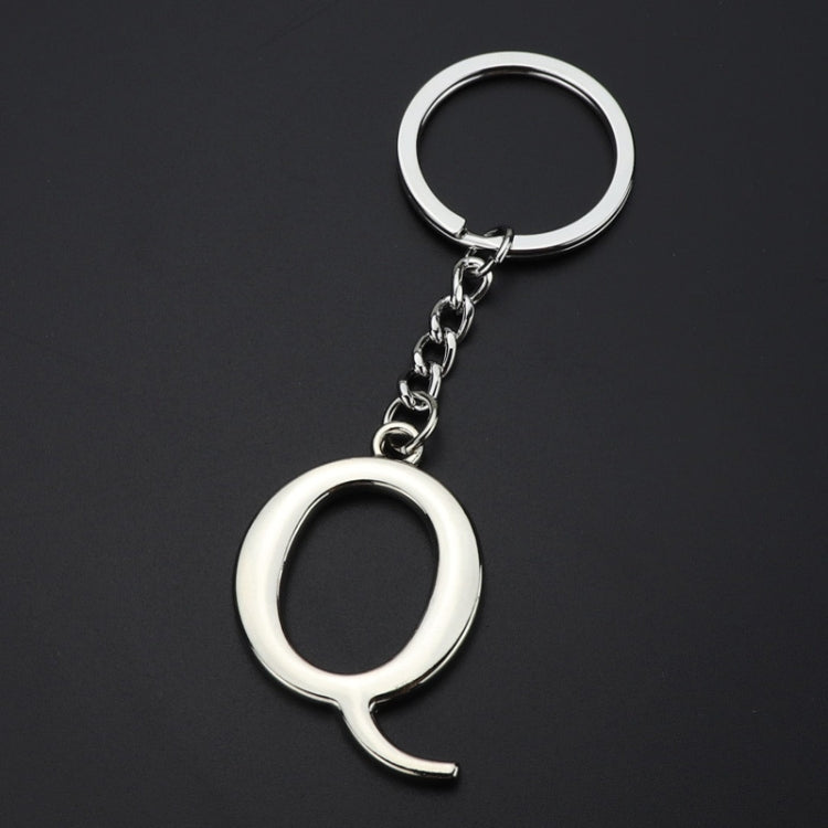 Double-Sided Three-Dimensional Plating Alphabet Keychain, Style: Q - Key Rings by buy2fix | Online Shopping UK | buy2fix