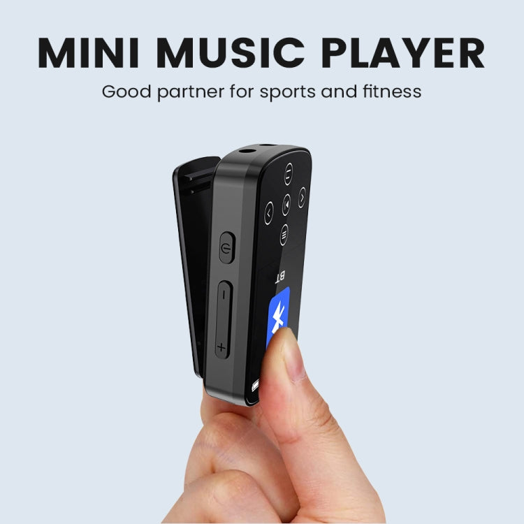 MP3 Bluetooth Music Player HIFI Sports Clip Touch Screen MP4, Memory: 8GB(Black) - MP3 Player by buy2fix | Online Shopping UK | buy2fix