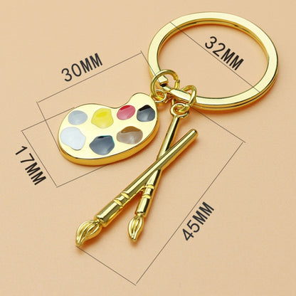 Mini Metal Drawing Board Keychain Bookbag Decorative Pendant, Color: Gold - Key Rings by buy2fix | Online Shopping UK | buy2fix