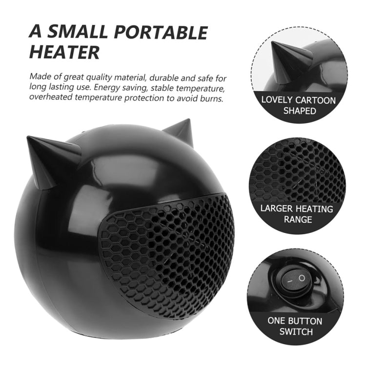 450W Home Desktop Heater Mini Office Hot Air Blower US Plug(White) - Electric Heaters by buy2fix | Online Shopping UK | buy2fix