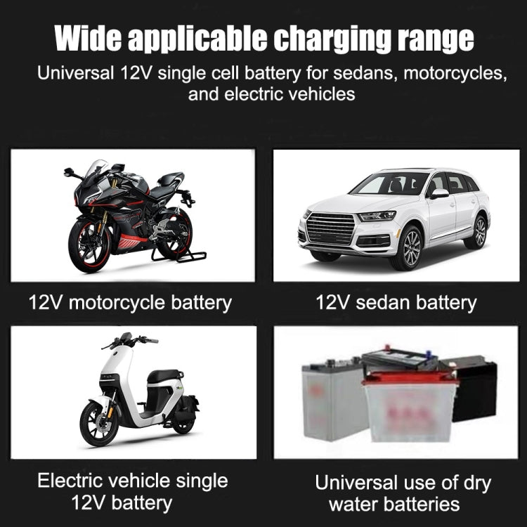 12V 2A  3AH-20AH Puls Repair Charger Motorcycle Car Battery Charger(EU Plug) - Battery Charger by buy2fix | Online Shopping UK | buy2fix