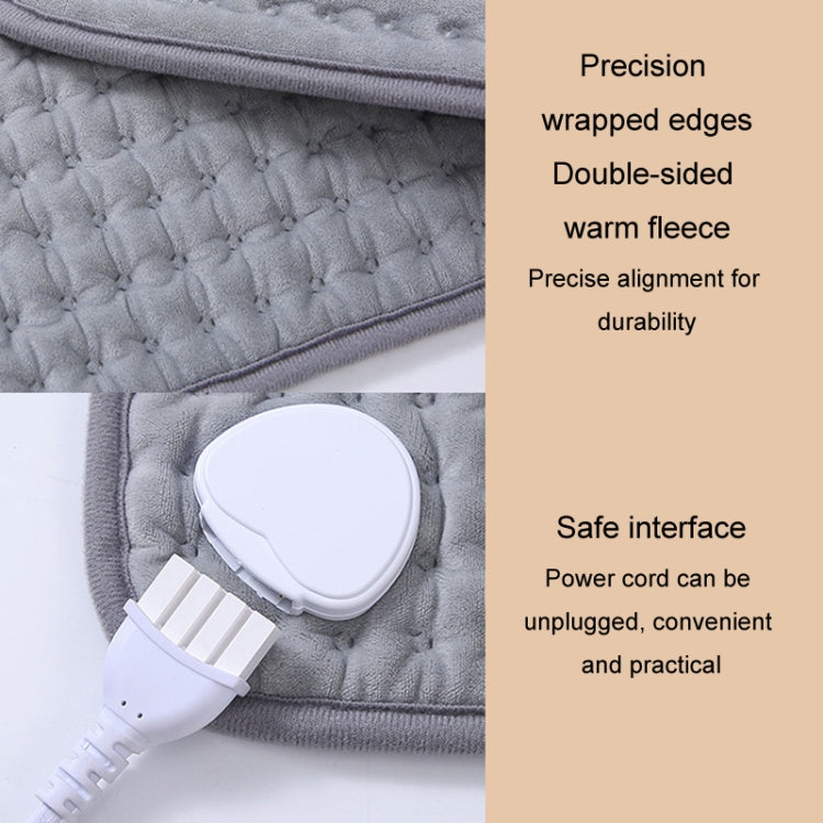 Electric Heating Blanket Physiotherapy Heating Pad Office Home Temperature Control Waist Belt Warming Blanket, Plug: US Plug(Gray) - Electric Blankets by buy2fix | Online Shopping UK | buy2fix