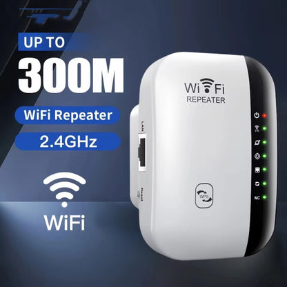 300Mbps Wireless WIFI Repeater 2.4G Route Signal Amplifier 7 Lights Version, Spec: AU Plug - Broadband Amplifiers by buy2fix | Online Shopping UK | buy2fix