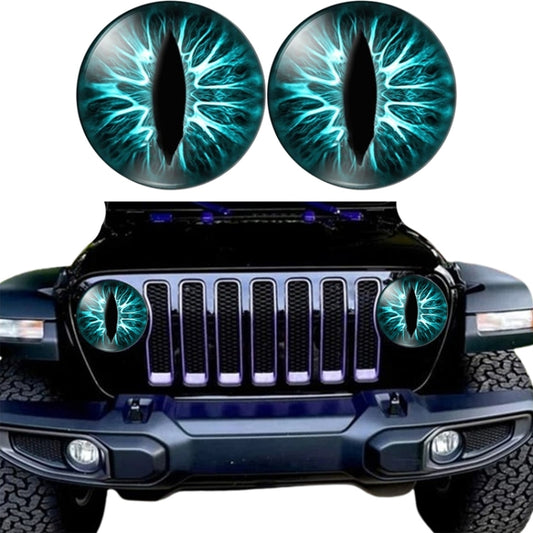 1pair Beast Eyes Headlight Decorative Stickers Off-Road Vehicle Front Lights Stereo Decals, Style: 9 - Lamp Decoration by buy2fix | Online Shopping UK | buy2fix