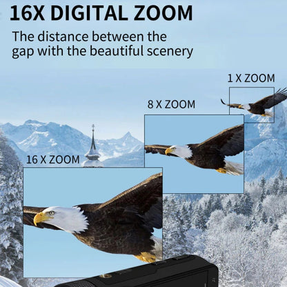 16MP 16X Digital Zoom Vlogging Camera Video Camcorder with 2.4 Inch Flip Screen, Spec: With Wide Angle & Mic UK Plug - Video Cameras by buy2fix | Online Shopping UK | buy2fix