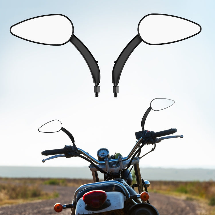 FLYQUICK Motorcycle LED Rearview Mirror With Light, Color: Black - Side Mirrors by buy2fix | Online Shopping UK | buy2fix