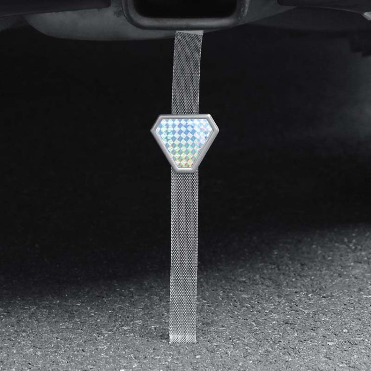 Car Triangle Night Reflective Static Eliminator Metal Grounding Strip(Silver) - Static Belt by buy2fix | Online Shopping UK | buy2fix