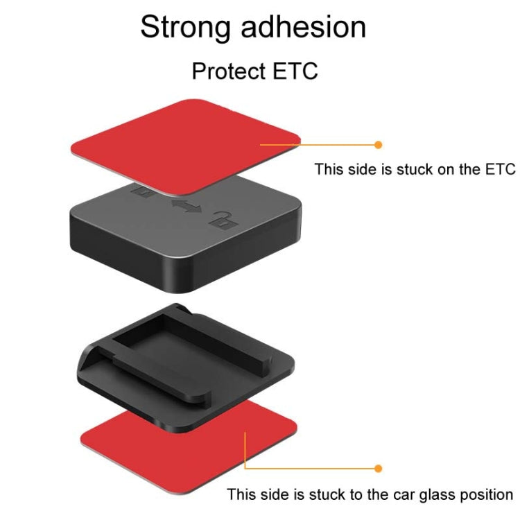 Car Universal ETC Device Removable Slide Bracket(Black) - Universal Car Holders by buy2fix | Online Shopping UK | buy2fix