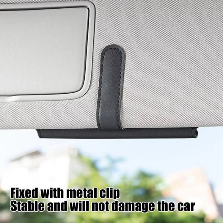 Car Sun Visor Interior Storage Glasses Bag(Black) - Sunglasses & Glasses Clips by buy2fix | Online Shopping UK | buy2fix