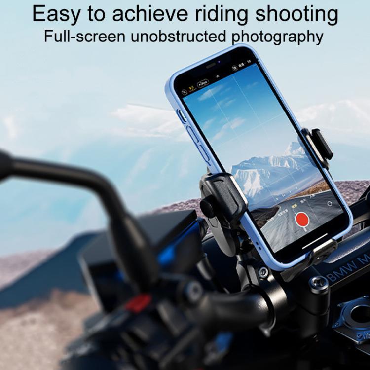 Kewig M33-C3 Outdoor Motorcycle Bike Riding Anti-Theft Shock Absorbing Cell Phone Holder(Rearview Mirror Lever) - Holder by Kewig | Online Shopping UK | buy2fix