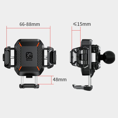 Kewig M33-C2 Outdoor Motorcycle Bike Riding Anti-Theft Shock Absorbing Cell Phone Holder(Mirror Base Model) - Holder by Kewig | Online Shopping UK | buy2fix