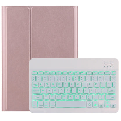 DY-E10 2 in 1 Removable Bluetooth Keyboard + Protective Leather Tablet Case with Backlight & Holder for Lenovo Tab E10(Rose Gold) - Lenovo Keyboard by buy2fix | Online Shopping UK | buy2fix