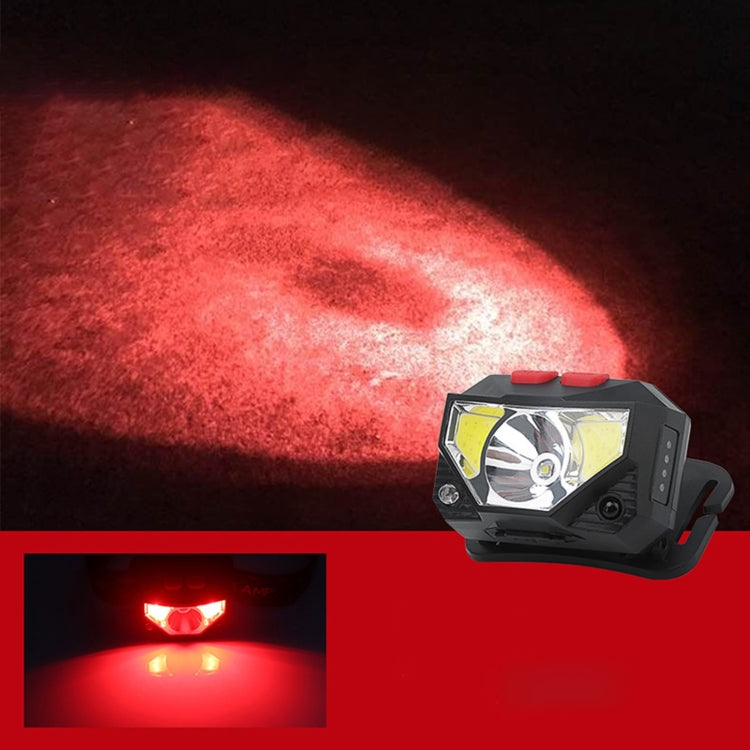 XPG+COB Charging Induction Strong Light Headlight with Power Display - Headlamp by YWXLight | Online Shopping UK | buy2fix