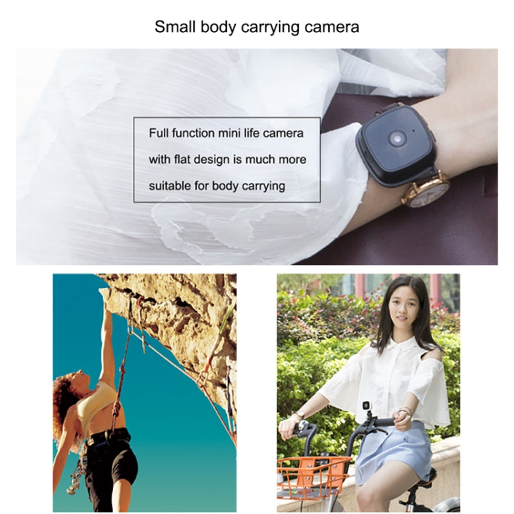 CAMSOY C9 HD 1280 x 720P 70 Degree Wide Angle Wireless WiFi Wearable Intelligent Surveillance Camera, Support Infrared Right Vision & Motion Detection Alarm & Loop Recording & Timed Capture(Black) - Security by CAMSOY | Online Shopping UK | buy2fix