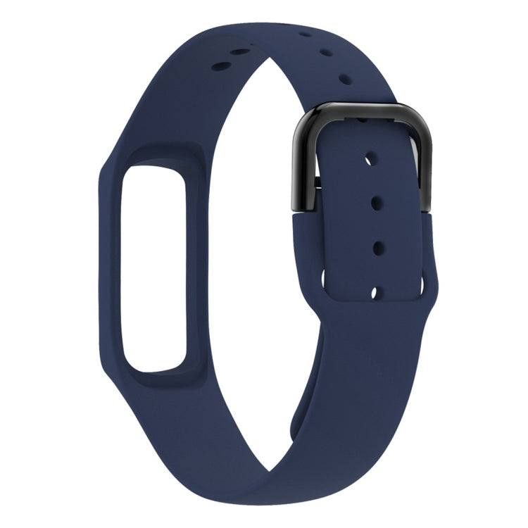 Smart Watch Pure Color Silicone Watch Band for Galaxy Fit-e (Dark Blue) - Smart Wear by buy2fix | Online Shopping UK | buy2fix