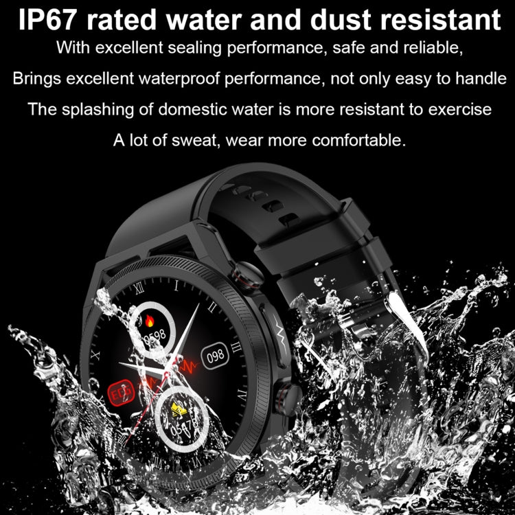 ET310 1.39 inch IPS Screen IP67 Waterproof Silicone Band Smart Watch, Support Body Temperature Monitoring / ECG (Dark Blue) - Smart Watches by buy2fix | Online Shopping UK | buy2fix