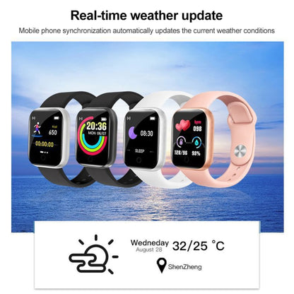 Y68 1.44 inch Smart Watch, Support Heart Rate Blood Pressure Blood Oxygen Monitoring (Pink) - Smart Wear by buy2fix | Online Shopping UK | buy2fix