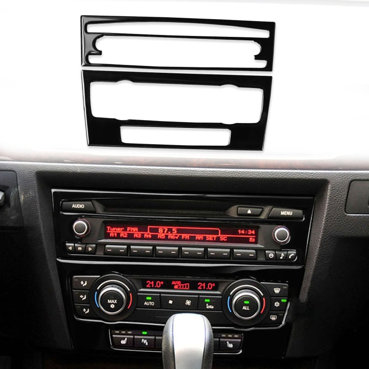 For BMW 3 Series E90/E92 2005-2012 2pcs Car Air Conditioner CD Control Panel Non-navigation with Holes Decorative Sticker, Left and Right Drive Universal - In Car by buy2fix | Online Shopping UK | buy2fix