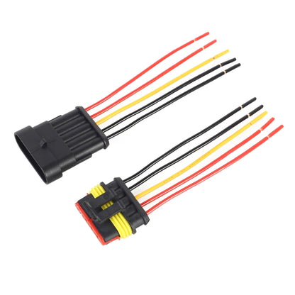 10pcs 5P Car Waterproof Plug Car Connector Plug-In, Length：10cm - Cables & Connectors by buy2fix | Online Shopping UK | buy2fix