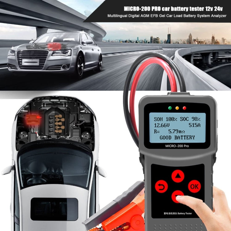 MICRO-200 PRO Car Battery Tester Battery Internal Resistance Life Analyzer, Nordic Version - Code Readers & Scan Tools by buy2fix | Online Shopping UK | buy2fix