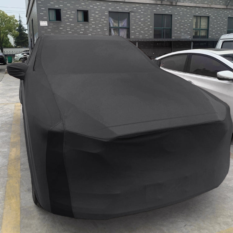 Anti-Dust Anti-UV Heat-insulating Elastic Force Cotton Car Cover for Business Car, Size: 4.8m~5.15m (Black) - PE Material by buy2fix | Online Shopping UK | buy2fix