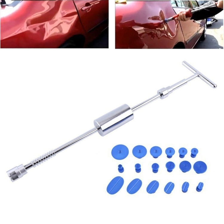 19 in 1 Auto Repair Body Tool Kit Paintless Dent Repair Hail Removal Silver T Bar Slide Hammer Dent Repair Tool Kit - In Car by buy2fix | Online Shopping UK | buy2fix