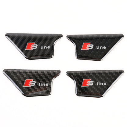 4 PCS Car Carbon Fiber Inner Door Wrist Decorative Panel for Audi A3 - In Car by buy2fix | Online Shopping UK | buy2fix