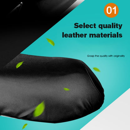 Waterproof Motorcycle Black Leather Seat Cover Prevent Bask In Seat Scooter Cushion Protect, Size: M, Length: 48-54cm; Width: 25-35cm - Seat Covers by buy2fix | Online Shopping UK | buy2fix