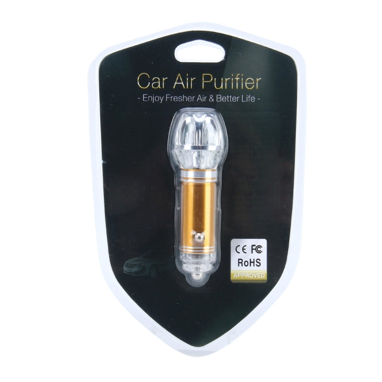 Car Cigarette Lighter Air Purifier Negative Lone Freshener Air Cleaner, Removes Pollen, Smoke, Bad Smell and Odors For Auto and Indoor(Gold) - Air Purifier by buy2fix | Online Shopping UK | buy2fix