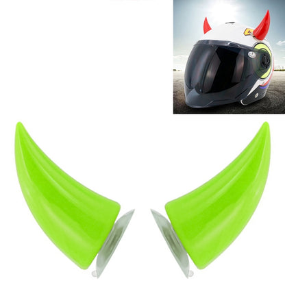 2 PCS Motorcycle Helmet Devil Decoration Motorbike Helmet Suction Cups Horns Decoration Headwear Sucker(Fluorescent Green) - Ornamental Parts by buy2fix | Online Shopping UK | buy2fix