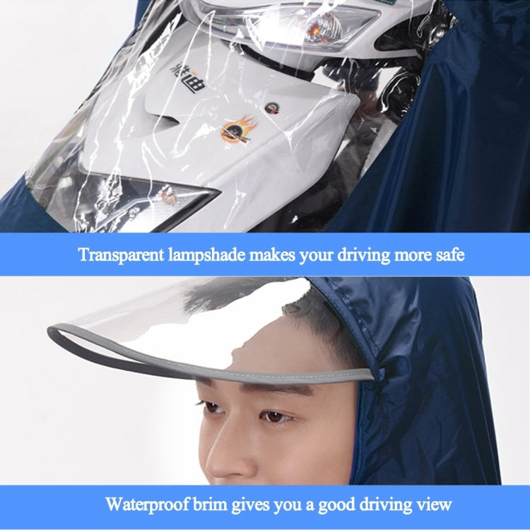 Universal Super Water-Resistant Dual Hooded Motorcycle Rain Poncho Coat Raincoat(Blue) - Raincoat by buy2fix | Online Shopping UK | buy2fix