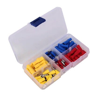 60 in 1 Mixed Cold Press Electrical Insulated Terminals Bullet Solderless Crimp Connectors Kit - In Car by buy2fix | Online Shopping UK | buy2fix