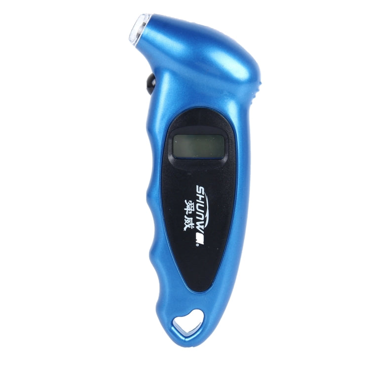 SHUNWEI SD-2802 Digital Tire Pressure Gauge 150 PSI 4 Settings for Car Truck Bicycle with Backlit LCD and Non-Slip Grip(Blue) - In Car by SHUNWEI | Online Shopping UK | buy2fix