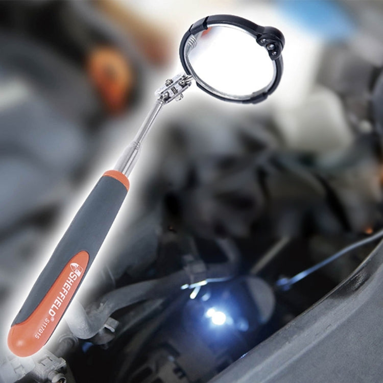 Retractable Vehicle Car Chassis Inspection Mirror with 3 PCS 5mm LED Lights, Mirror Diameter: 82mm, Max Expanding Length: 760mm - In Car by buy2fix | Online Shopping UK | buy2fix