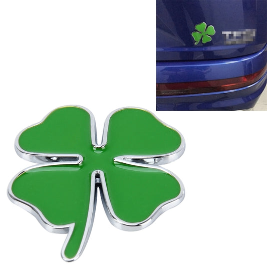 Four Leaf Clover Herb Luck Symbol Badge Emblem Labeling Sticker Styling Car Dashboard  Decoration, Size: 7.5*6cm - 3D Metal Sticker by buy2fix | Online Shopping UK | buy2fix