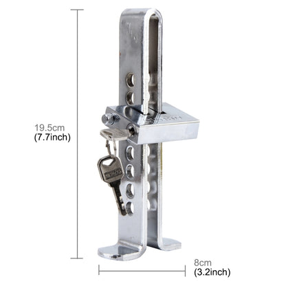 Car Auto Stainless Steel  Anti-theft Clutch Lock Car Brake Safety Lock Tool Accelerator Pedal Lock with Keys Suitable for Clutch Height Under 19.5cm - Steering Wheel Locks by buy2fix | Online Shopping UK | buy2fix