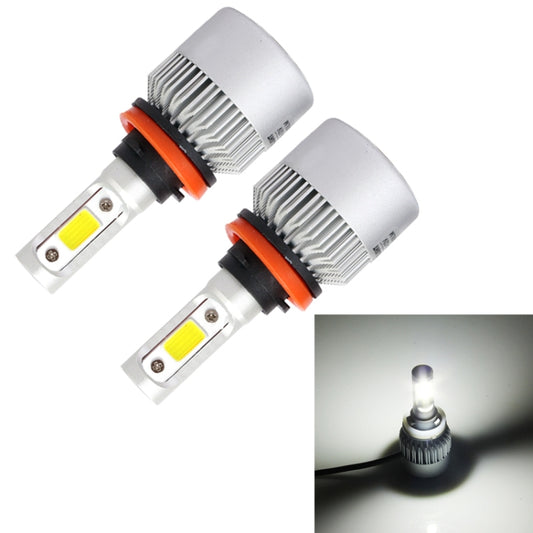 S2 2PCS H11 18W 1800LM 6500K 2 COB LED Waterproof IP67 Car Headlight Lamps, DC 9-32V(White Light) - LED Headlamps by buy2fix | Online Shopping UK | buy2fix