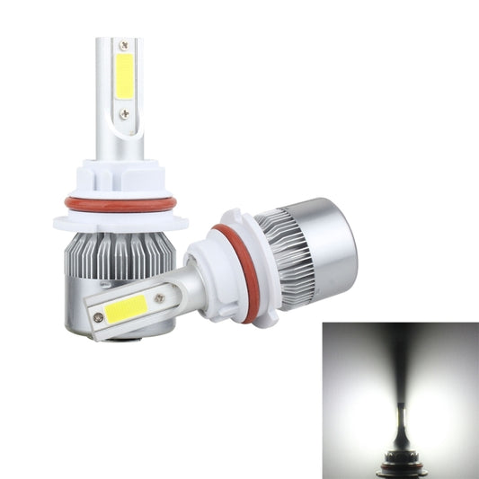 2 PCS 9007 18W 1800 LM 6000K IP68 Casnbus Constant Current Car LED Headlight with 2 COB Lamps, DC 9-36V(White Light) - LED Headlamps by buy2fix | Online Shopping UK | buy2fix