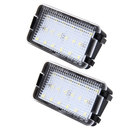 2 PCS LED License Plate Light with 18  SMD-3528 Lamps for Seat,2W 120LM,6000K, DC12V(White Light) - License Plate Lights by buy2fix | Online Shopping UK | buy2fix