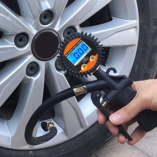 Car Digital LCD Display Tire Air Pressure Inflator Gauge Vehicle Tester Inflation Monitoring - In Car by buy2fix | Online Shopping UK | buy2fix