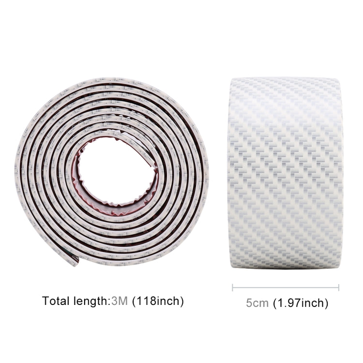 Universal Car Door Threshold Decoration Strip Decorative Sticker, Size : 5CM x 3M(White) - Decorative Strip by buy2fix | Online Shopping UK | buy2fix