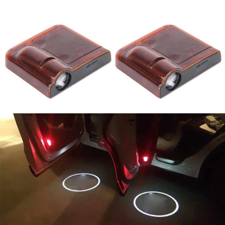 2 PCS LED Ghost Shadow Light, Car Door LED Laser Welcome Decorative Light, Display Logo for OPEL Car Brand(Red) - Door Lights by buy2fix | Online Shopping UK | buy2fix