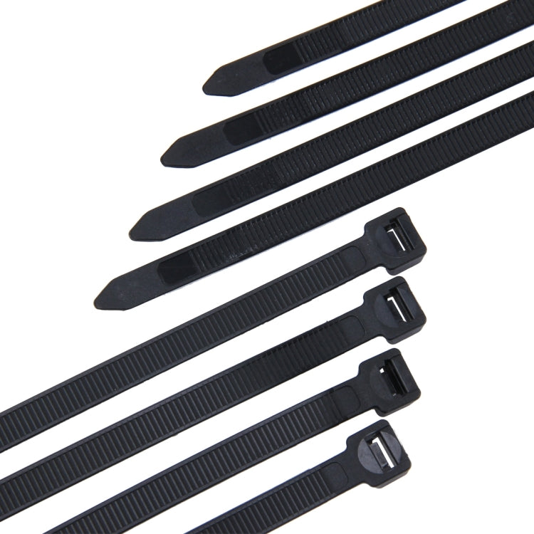 250 PCS 8mm*300mm Nylon Cable Ties(Black) - In Car by buy2fix | Online Shopping UK | buy2fix